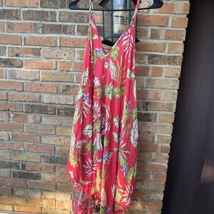 Floral Red Maxi Dress